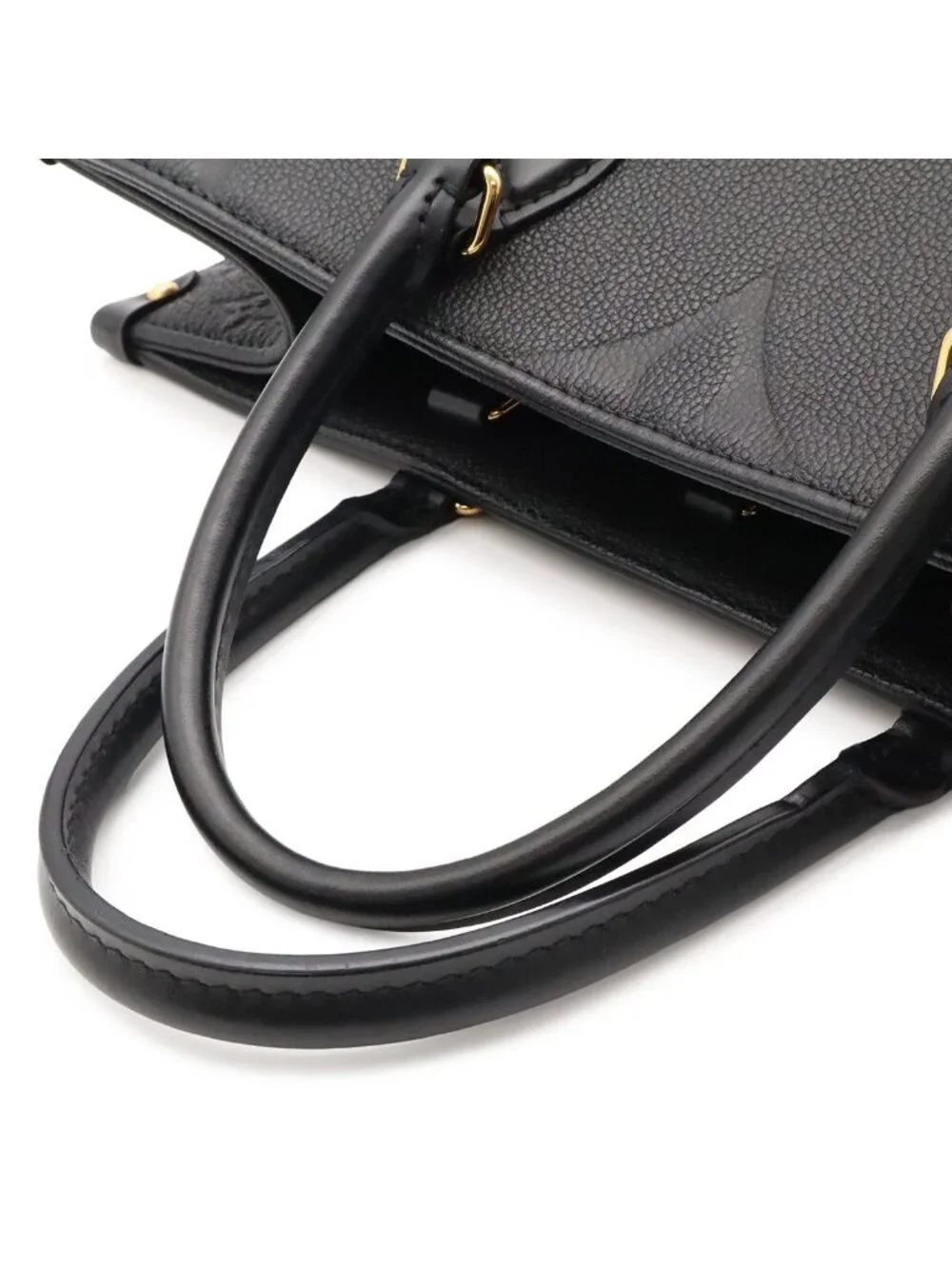 Louis Vuitton Monogram Empreinte on the Go MM Tote 2-Way Shoulder Noir Black
